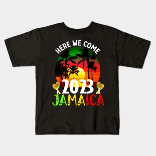 Jamaica Vacation 2023 Here We Come Matching Family Vacation Kids T-Shirt